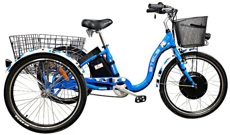 Электровелосипед трехколесный Horza Stels Trike 24-T1 1000W 48V/16Ah Электровелосипед трехколесный Horza Stels Trike 24-T1 1000W 48V/16Ah